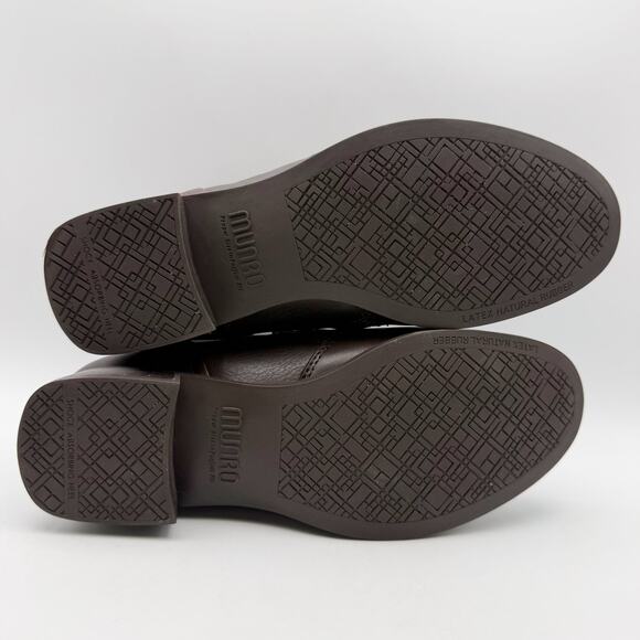 Munro Womens Neko Ankle Booties US 7 Wide Black Brown Leather NWOB - Picture 11 of 12